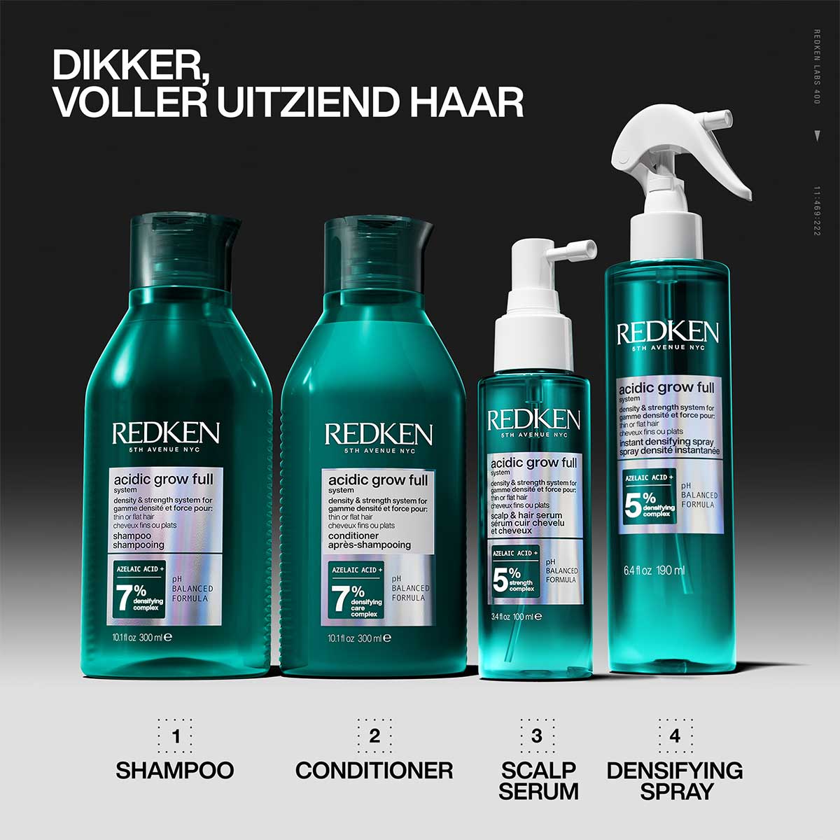 Redken - Acidic Grow Full System Conditioner voor Dun & Futloos Haar - 300 ml