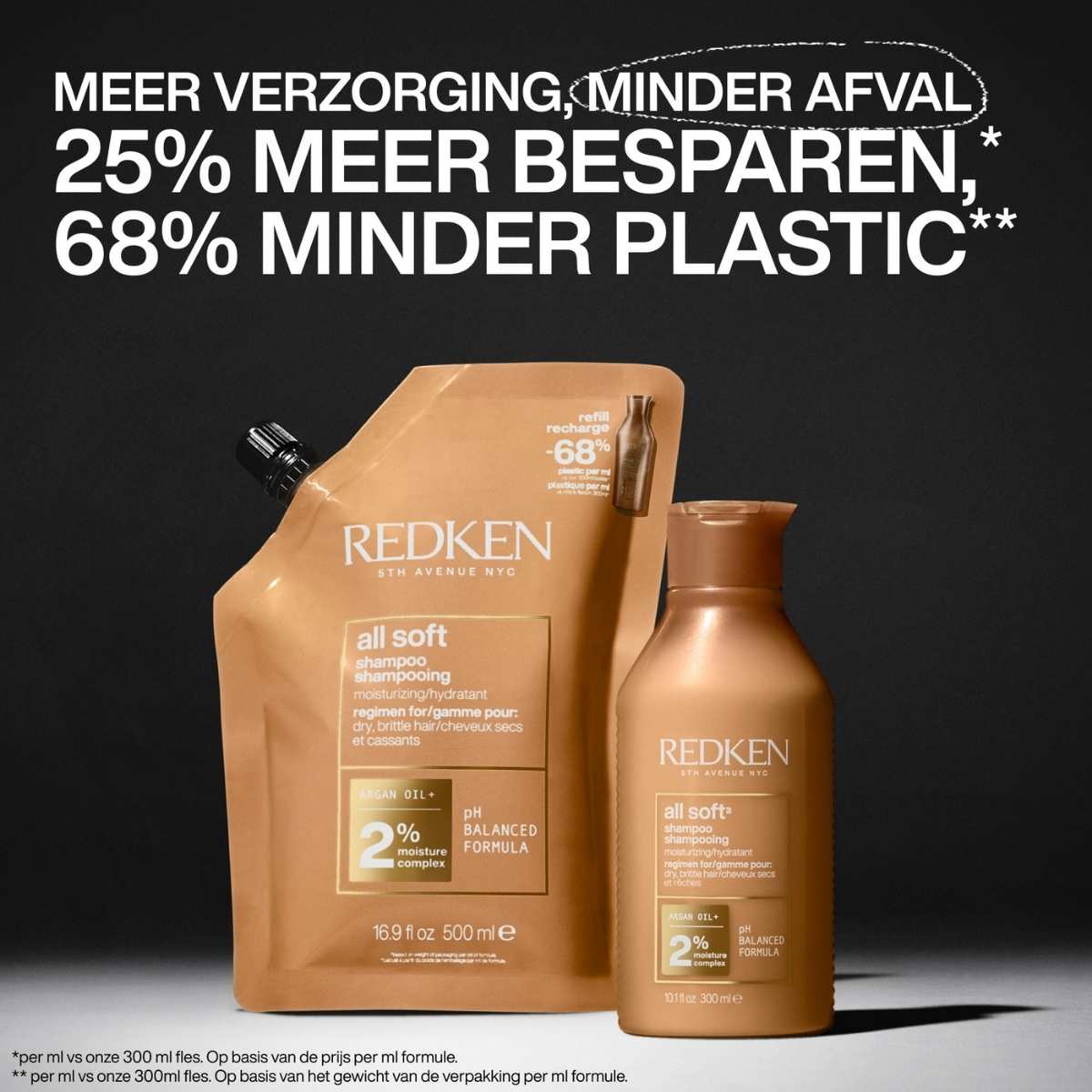 Redken - All Soft Shampoo Refill Hydrateert en Verzacht Droog en Broos Haar - 500 ml 2