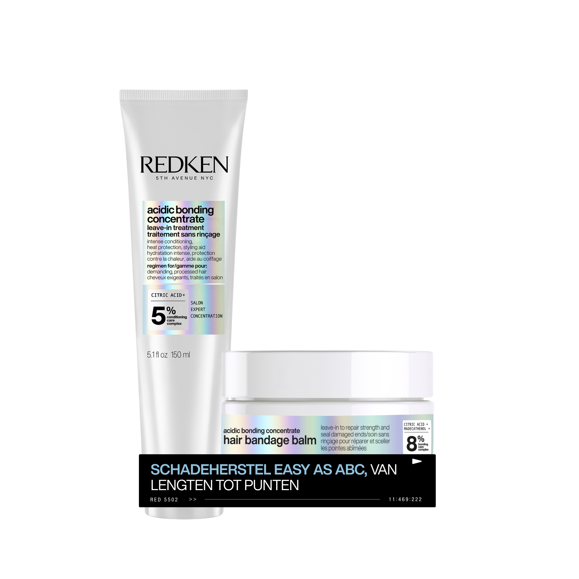 Redken - Acidic Bonding Concentrate Leave-in Treatment + Hair Bandage Balm - Bonding Partners Set