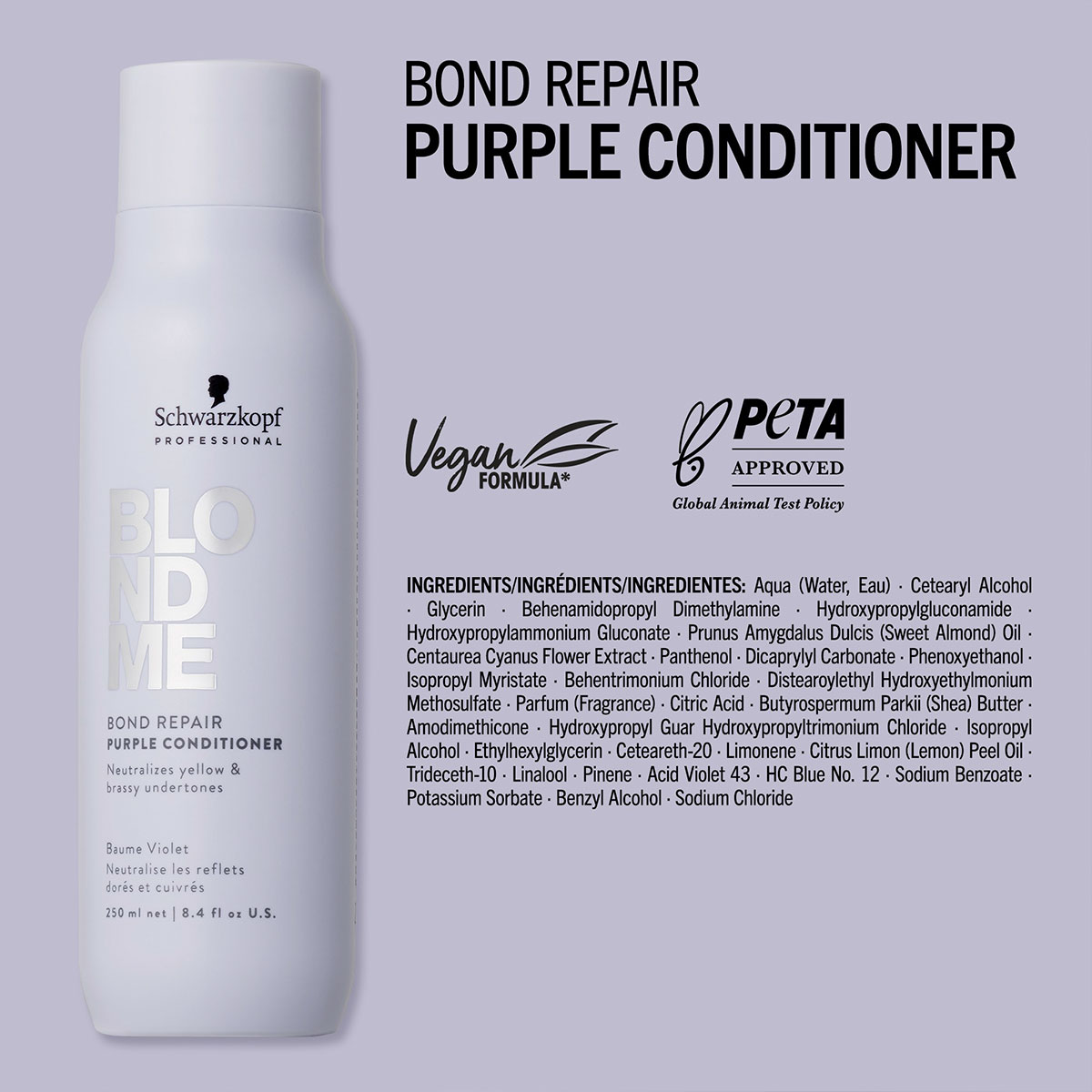Schwarzkopf - Blond Me - Repair Purple Conditioner - 250 ml 6