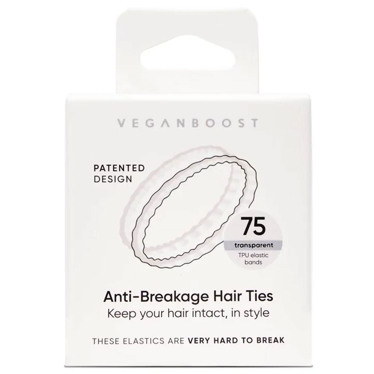 Veganboost - Anti-Breakage Hair Ties - White 1