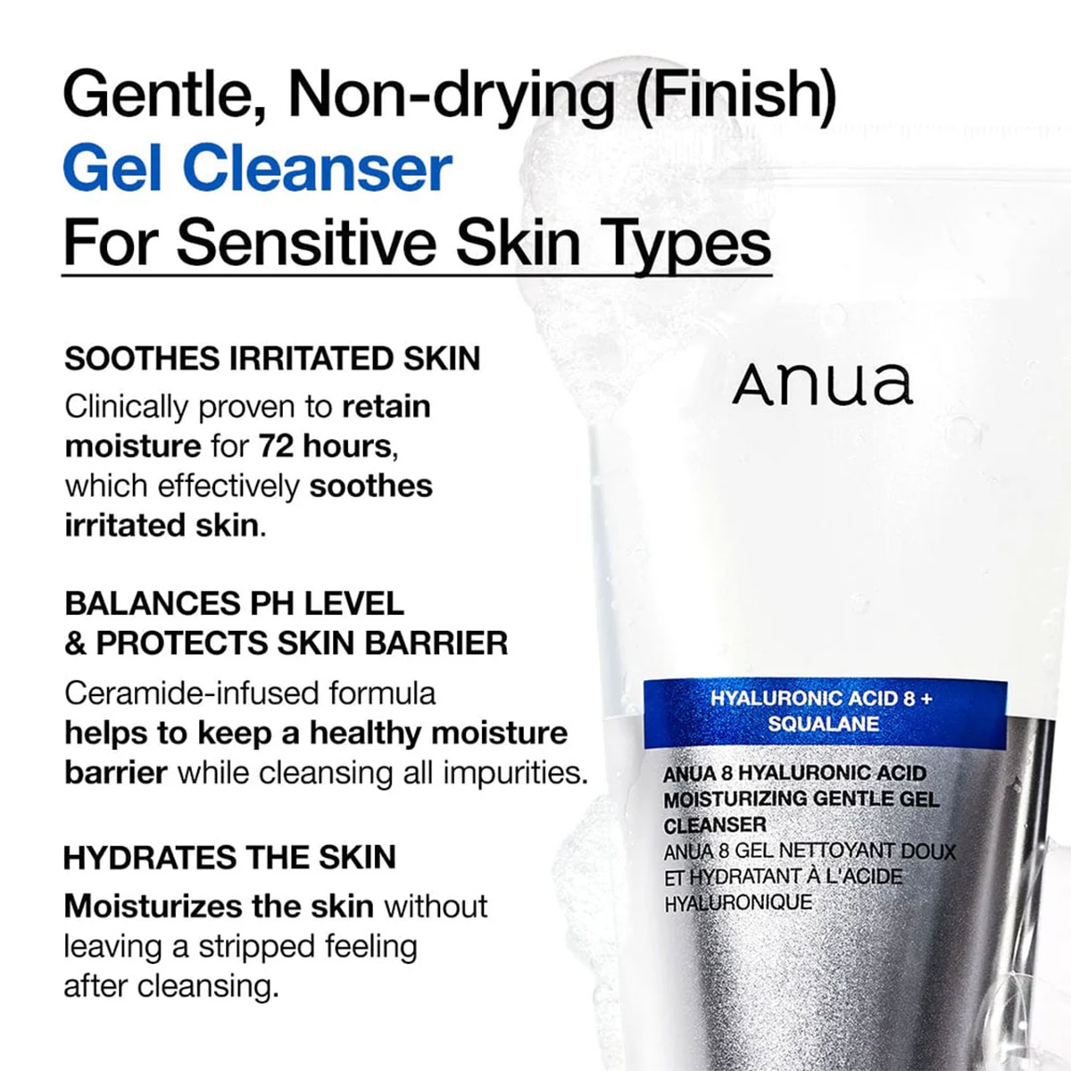 Anua - Hyaluronic Acid Moisturizing Gentle Gel Cleanser - 150 ml 6