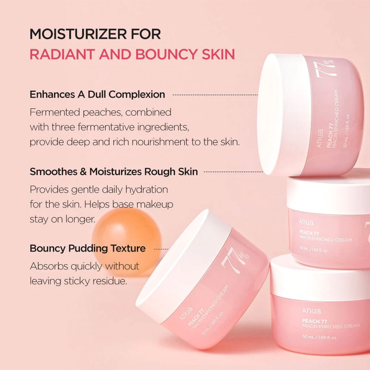 Anua - Peach 77 Niacin Enriched Cream - 50 ml 4