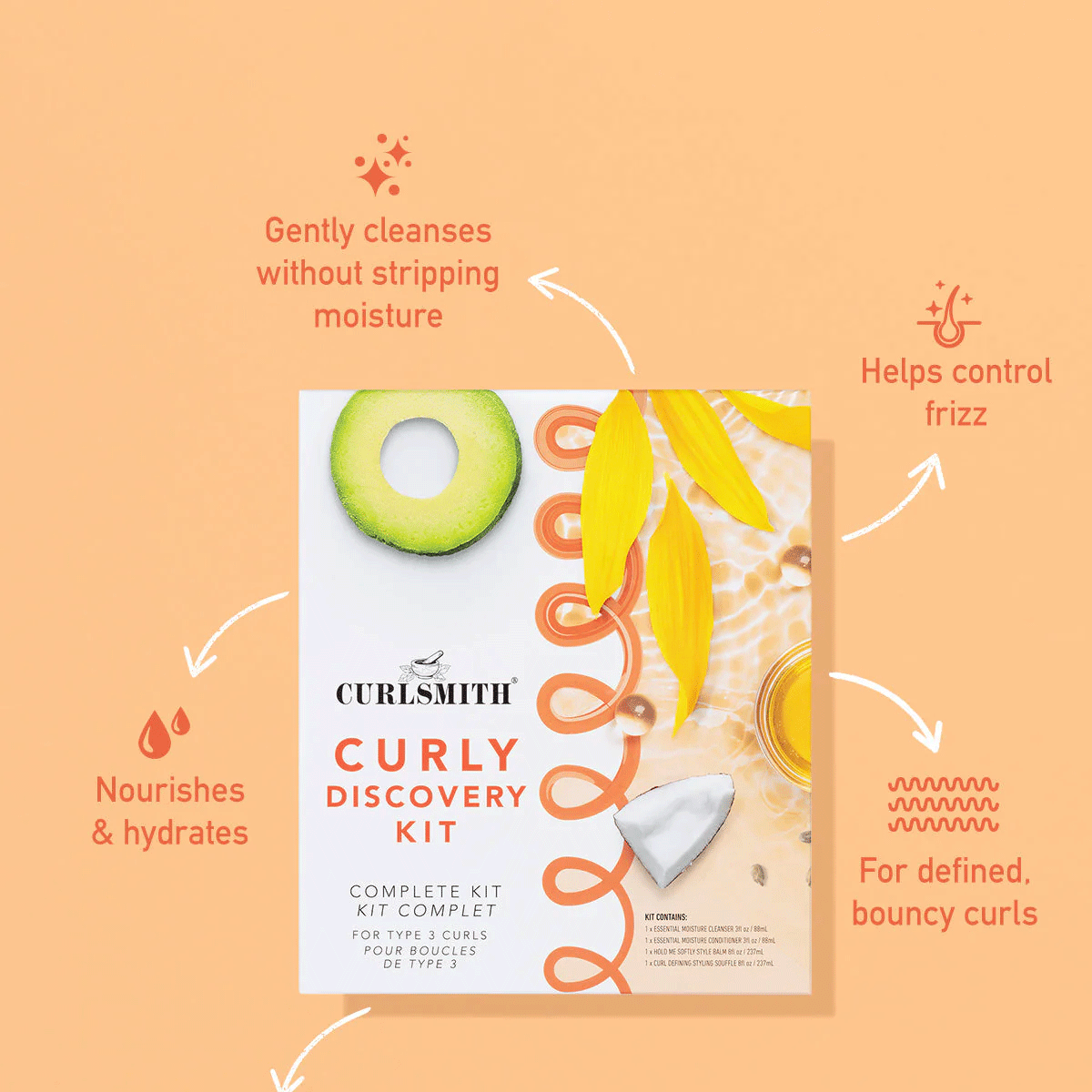 Curlsmith Curly Wash Day Discovery Kit 3