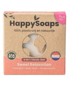 HappySoaps Sweet Relaxation 3 in 1 Travel Bar 40 gr