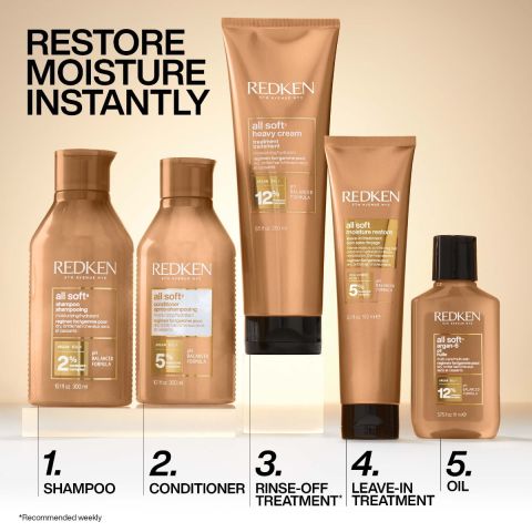 Redken - All Soft Shampoo Hydraterende Shampoo voor Droog Haar - Maakt Haar Zacht & Soepel
