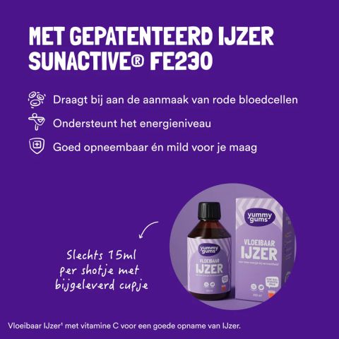 Yummygums - Vloeibaar IJzer - 250 ml