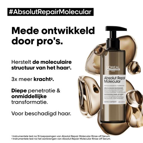 L'Oréal Professionnel - Absolut Repair Molecular Rinse-Off Serum voor beschadigd haar - 250 ml