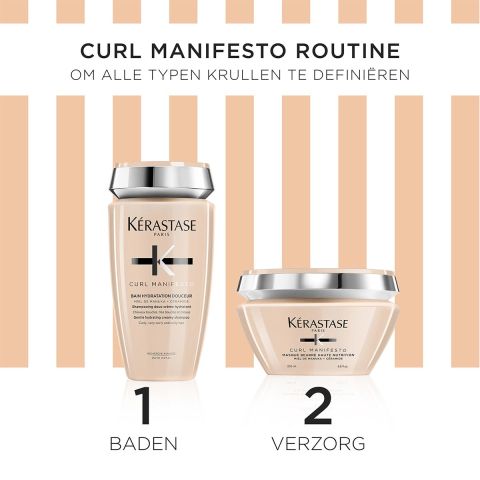 Kérastase - Curl Manifesto Cadeauset Duo Limited Edition Shampoo 250 ml & Masker 200 ml voor Elk Type Krullend Haar 