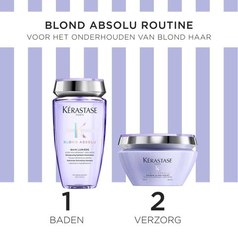 Kérastase - Blond Absolu Cadeauset Duo Limited Edition Shampoo 250 ml & Masker 200 ml voor Ontkleurd Blond Haar 