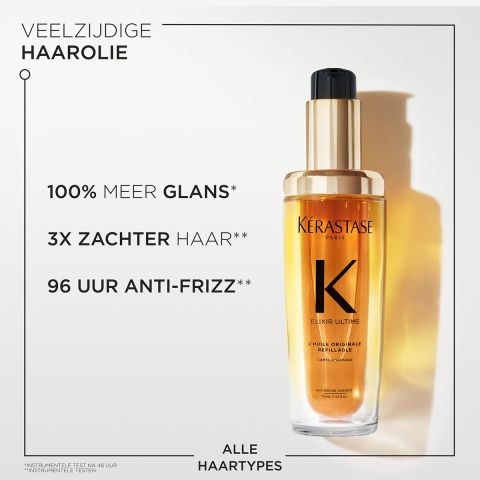 Kérastase - Elixir Ultime L'Huile Originale Navulbaar Haarolie 75 ml + Navulling 75 ml Voordeelset