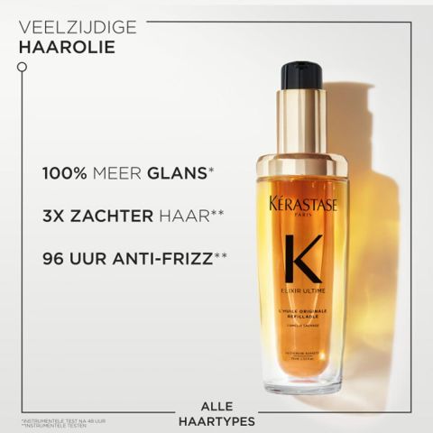 Kérastase - 8H Magic Night Serum & Elixir Ultime Refillable Oil Iconic Duo - Voordeelset Dag & Nacht Verzorging voor Droog Haar 