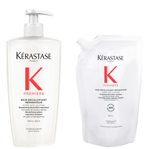 Kérastase - Première Bain Décalcifiant Shampoo 500 ml + Refill Shampoo 500 ml - Voordeelset voor Beschadigd Haar