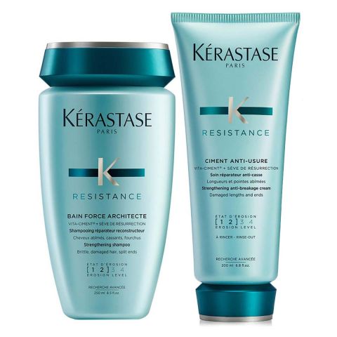 Kérastase - Résistance Shampoo + Conditioner - Voordeelset Beschadigd haar 