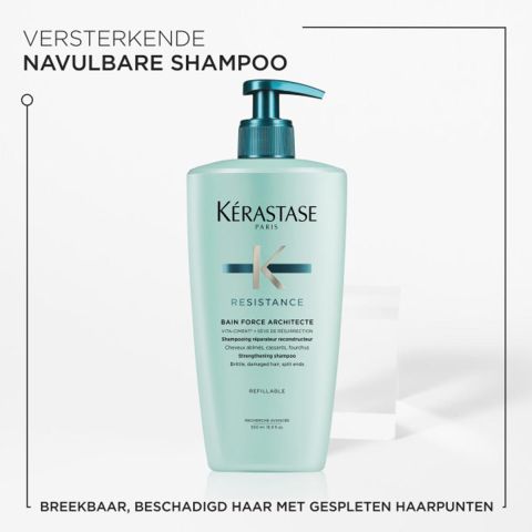 Kérastase - Résistance Bain Force Architecte Herstellende Shampoo voor Beschadigd Haar - 500 ml