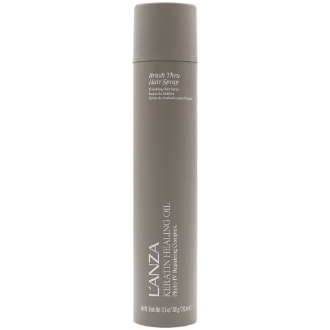 lanza keratin healing oil brush thru hairspray