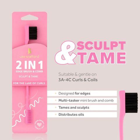 Lee Stafford - For The Love Of Curls - 3 in 1 Edge Brush & Comb