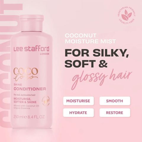 Lee Stafford - Coco Loco - Shine Conditioner Herstelt Droog en Beschadigd Haar - 250 ml