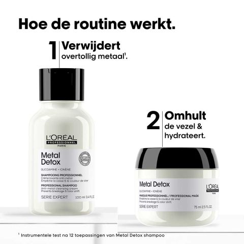 L’Oréal Professionnel - Metal Detox Anti-haarbreuk Discovery Duo Set voor beschadigd en breekbaar haar - 100 ml & 75 ml