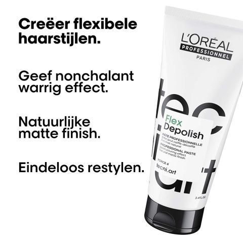 L'Oréal Professionnel - Tecni.ART Flex Depolish Wax - Voor warrige looks met een matte finish - 100 ml