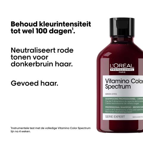 L’Oréal Professionnel - Vitamino Color Spectrum Groene Shampoo Neutraliseert Rode Ondertonen - 300 ml