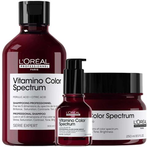 L'Oréal Professionnel - Vitamino Color Spectrum Shampoo + Masker + Serum - Voordeelset voor Gekleurd Haar