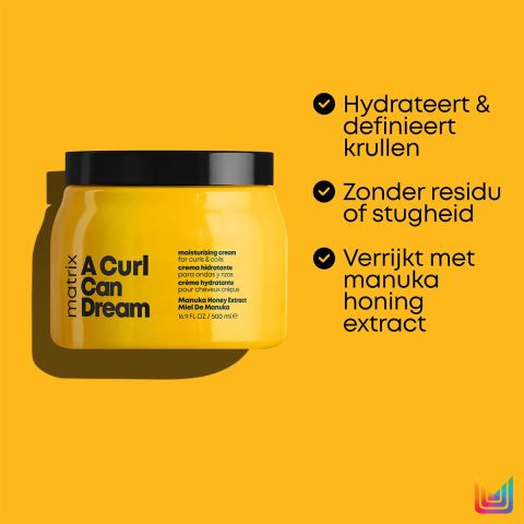 Matrix - A Curl Can Dream - Leave-in-Crème - voor krullen en kroeshaar - 500 ml