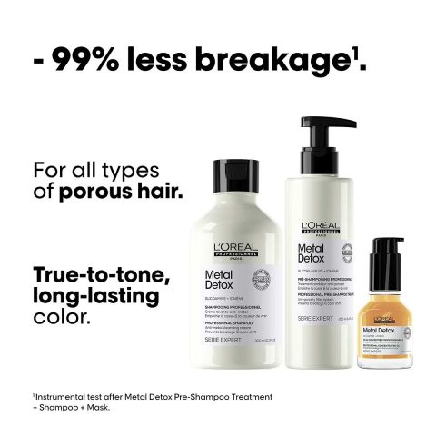 L'Oréal Professionnel - Metal Detox Pre-Shampoo + Shampoo + Olie Voordeelset