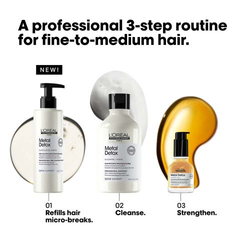 L'Oréal Professionnel - Metal Detox Pre-Shampoo + Shampoo + Olie Voordeelset