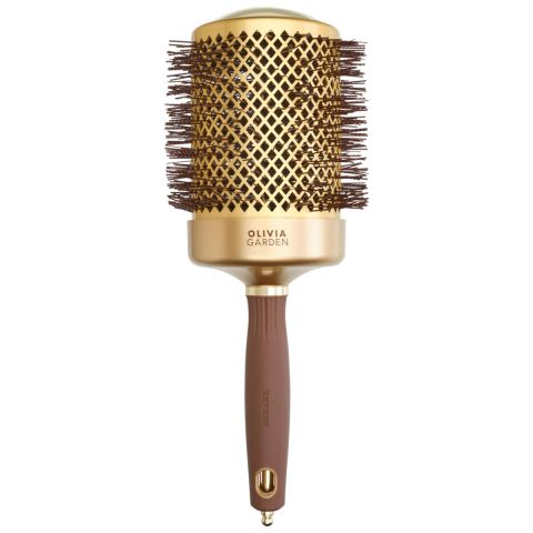 Olivia Garden - Blowout Shine Wavy - Gold & Brown - Haarborstel - 80 mm