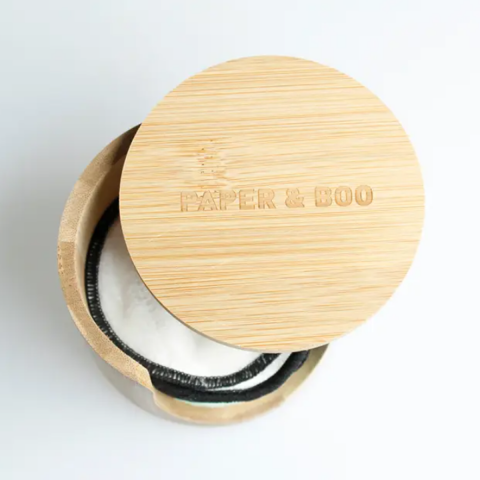 Paper & Boo - Bamboe Wasbare Wattenschijfjes Houder