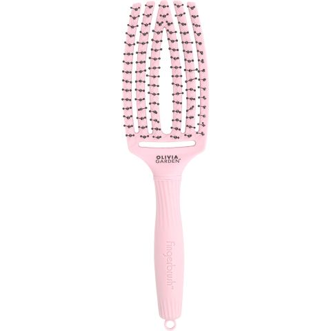 Olivia Garden FingerBrush Double Bristle Pastel Pink New