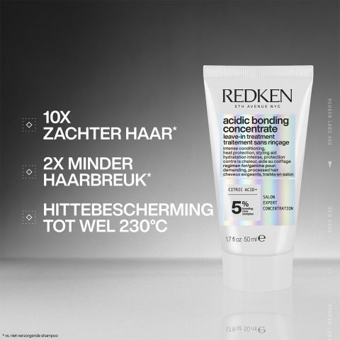 Redken - Acidic Bonding Concentrate Leave-In Treatment Mini - Bonding Verzorging voor Beschadigd Haar - 50 ml