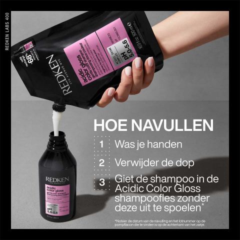Redken - Acidic Color Gloss Shampoo 300 ml + Refill 500 ml - Voordeelset