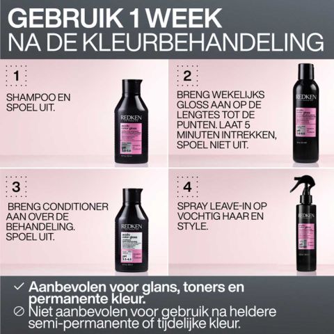Redken - Acidic Color Gloss Shampoo 300 ml + Refill 500 ml - Voordeelset