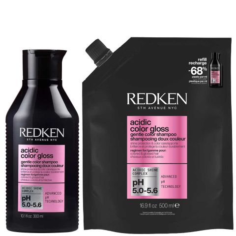 Redken - Acidic Color Gloss Shampoo 300 ml + Refill 500 ml - Voordeelset