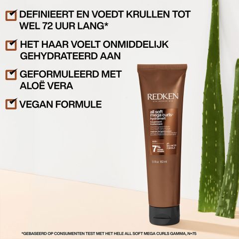 Redken - All Soft Mega Curls Hydramelt Leave-in voor Kroes en Krullend Haar - 150 ml