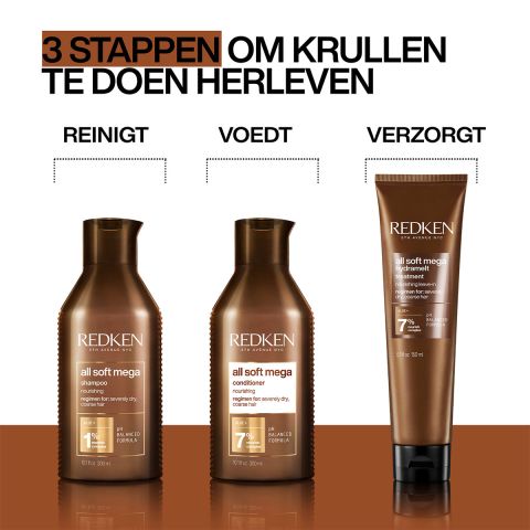 Redken - All Soft Mega Curls Hydramelt Leave-in voor Kroes en Krullend Haar - 150 ml