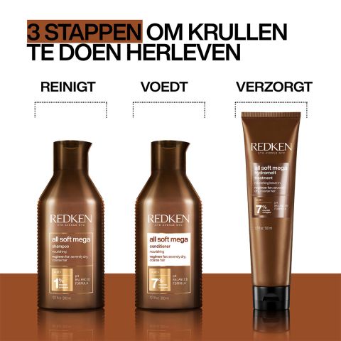 Redken - All Soft - Mega Curls Hydramelt - Leave-in voor kroes en krullend haar - 150 ml