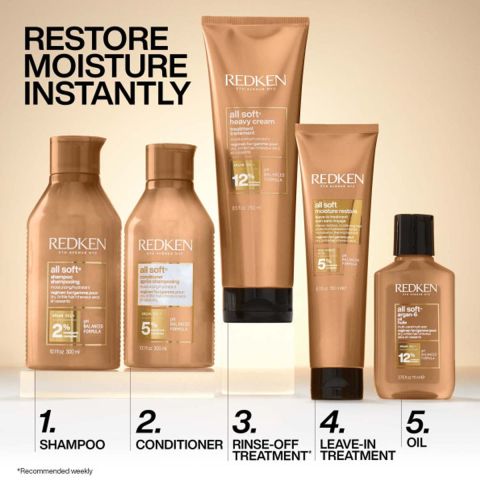 Redken - All Soft Shampoo 300 ml + Refill 500 ml + Conditioner 300 ml - Voordeelset