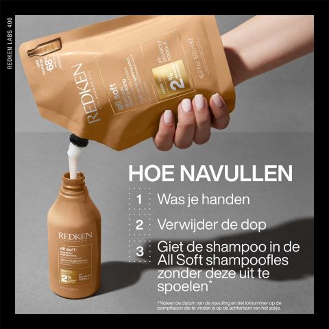 Redken - All Soft Shampoo 300 ml + Refill 500 ml + Conditioner 300 ml - Voordeelset