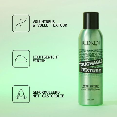 Redken - Touchable Texture Volume Haarmousse - 200 ml
