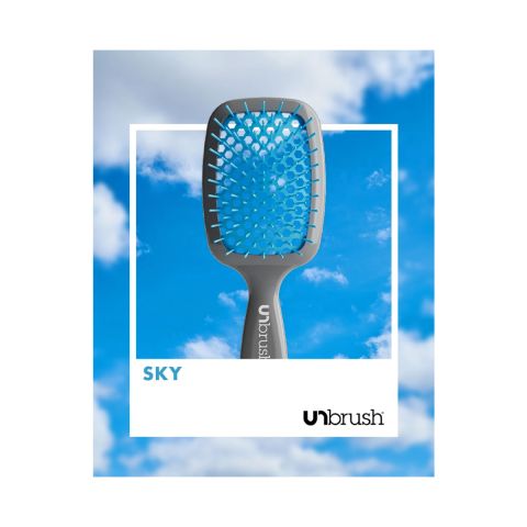 UNbrush - Detangling Hair Brush - Sky Blue