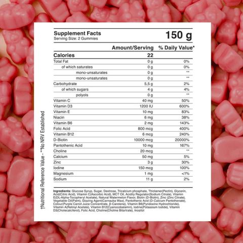 Veganboost - Haarvitamine Watermelon - 60 stuks