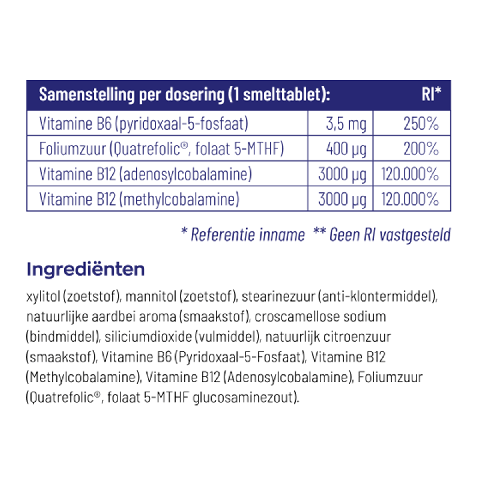 Vitakruid - B12 Combi 6000 - 60 Smelttabletten