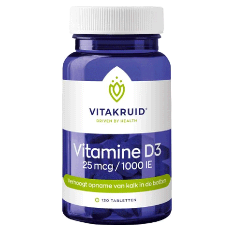 Vitakruid - D3 25 mcg / 1000 IE - 120 Tabletten