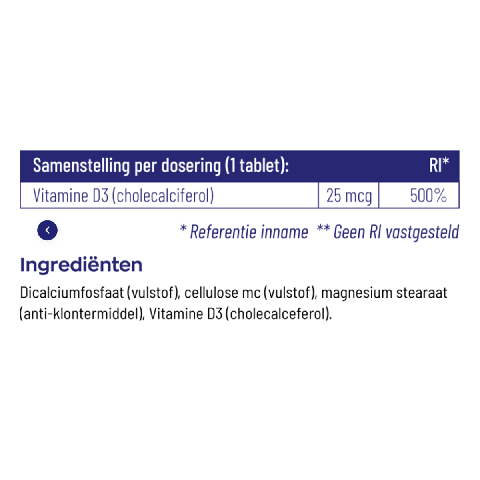 Vitakruid - D3 25 mcg / 1000 IE - 120 Tabletten