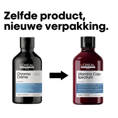 L’Oréal Professionnel - Vitamino Color Spectrum Blauwe Shampoo Neutraliseert Oranje Ondertonen - 300 ml