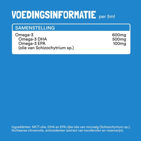 Yummygums - Vloeibaar Omega-3 Algenolie - 150 ml