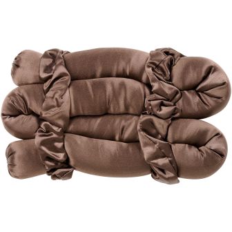 Beauty Pillow Luxury Silk Heatless Curls Brown